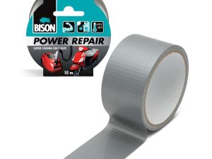 Banda adeziva BISON Power Repair armata cu material gri 10m