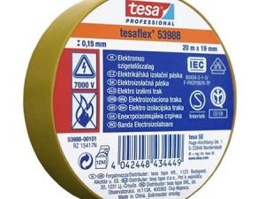 Banda adeziva izolatoare 19mm x 20m galben Tesa T-53988-101