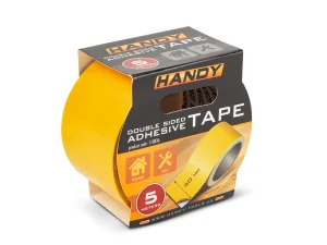 Banda dublu adeziva permanent Handy 5m x 50mm alba 11083A