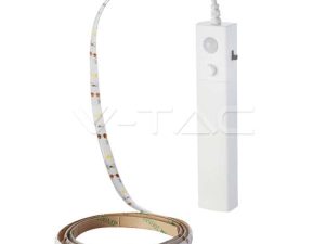 Banda LED 2835 2.4W 1m 2700K cu senzor de miscare si alimentare baterii 4x AAA V-TAC