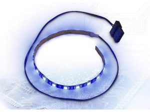 Banda LED Inter-Tech albastra 30cm Molex