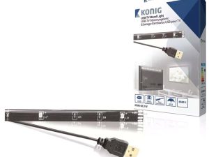 Banda LED USB pentru televizor 90cm 88lm 6500K lumina rece Konig