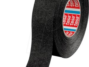Banda textila 25mm 15m Thk 300um negru 105 grade C negru TESA 51608-00007-00