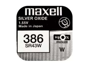 Baterie ceas Maxell SR43W V386 AG12 1.55V oxid de argint 1buc