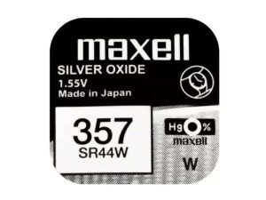 Baterie ceas Maxell SR44W V357 AG13 1.55V oxid de argint 1buc