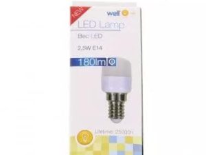Bec cu led ST26 E14 2.5W 230V lumina rece Well