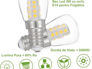 Bec E14 LED 3W pentru frigider -20C +45 230-038