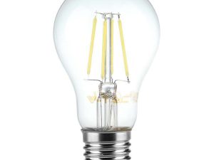Bec E27 A60 CU FILAMENT DIMABIL LED 8W 700lm 3000K alb cald V-tac SKU-212815