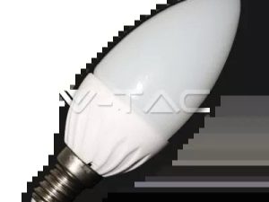 Bec LED 4W E14 220V lumanare alb V-TAC