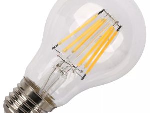 Bec LED filament A60 E27 6W 600lm 230V sticla mata lumina rece Well