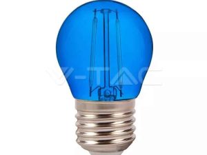 Bec LED G45 E27 2W cu filament lumina albastra V-TAC