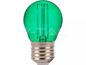 Bec LED G45 E27 2W cu filament lumina verde V-TAC