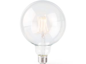 Bec Wi-Fi Smart LED cu filament E27 125mm 5W 500lm 2700K Nedis