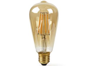 Bec Wi-Fi Smart LED cu filament Nedis E27 ST64 5W 500lm