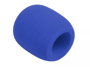 Burete microfon albastru mare 75x60mm Azusa MIK1574C
