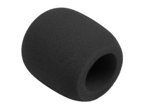 Burete microfon negru mare 75x60mm Azusa MIK1574A