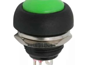 Buton 1 circuit 1A 250V OFF-(ON) verde fara retinere