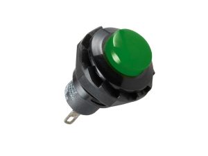 Buton comanda 250V 1 circuit OFF-(ON) 250V/1.5A verde incastrabil 13mm