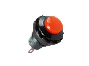 Buton comanda 250V 1.5A 1 circuit OFF-(ON) fara retinere rosu incastrabil 13mm Somogyi Elektronic