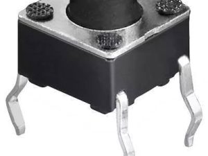 Buton microcontact 4 pini OFF-ON fara retinere 6x6mm buton 1.5mm de la PCB 5mm