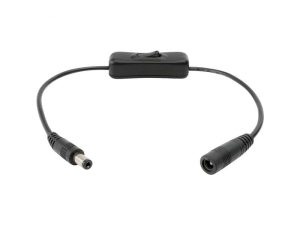 Cablu 15cm cu comutator pe fir mufe 2.1x5.5mm HOME