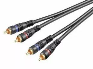 Cablu 2x RCA 10m OFC dublu ecranat Goobay
