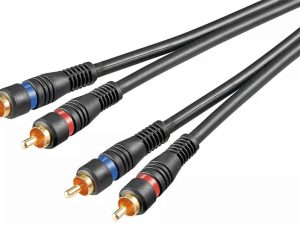Cablu 2x RCA 2m OFC cupru dublu ecranat Goobay