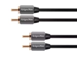 Cablu 2x RCA - 2x RCA 1.8m Audio Profesional Kruger&Matz