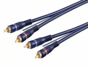 Cablu 2x RCA la 2x RCA cu remote 5m OFC dublu ecranat Goobay