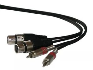 Cablu 2x RCA tata la 2x XLR mama 3m
