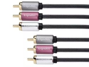 Cablu 3x RCA - 3RCA 1.8m Audio Profesional Kruger&Matz