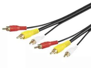 Cablu 3x RCA 5m video RG59 Goobay