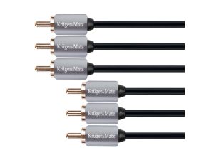 Cablu 3x RCA audio 3m Profesional Kruger&Matz