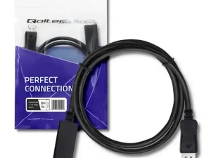 Cablu 4K UHD 2880p DisplayPort v1.2 - HDMI 2m negru QOLTEC-50441 50441-QOLTEC