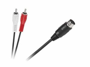 Cablu 5 Din la 2x RCA 1.2m Cabletech
