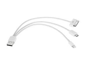 Cablu adaptor 3in1 USB la mini USB micro USB iPhone 30 pini