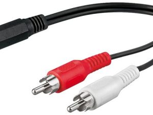 Cablu adaptor audio stereo Jack 3.5 mm mama la 2x RCA tata 20cm