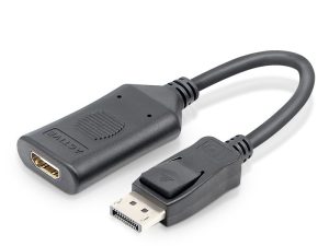 Cablu adaptor convertor DisplayPort tata la HDMI mama activ 4K 60Hz 20cm