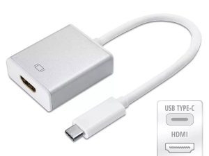 Cablu adaptor convertor semnal de la USB type C 3.1 tata la HDMI A mama Full HD 1920x1080P