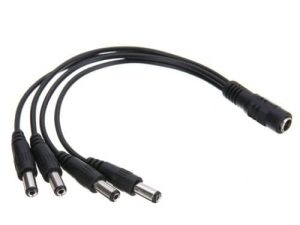 Cablu adaptor cu mufa DC 2.1x5.5 mm 1x mama la 4x tata pentru camere supraveghere
