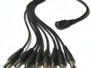 Cablu adaptor cu mufa DC 2.1x5.5 mm 1x mama la 8x tata pentru camere supraveghere