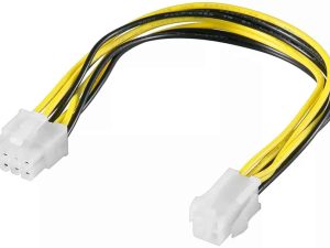 Cablu adaptor de alimentare PC ATX12 P4 4 pini tata la PCIe 8 pini mama 0.2m Goobay