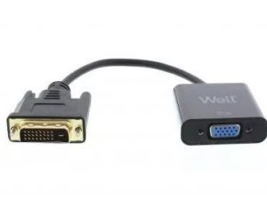 Cablu adaptor DVI-D 24+1p tata digital - VGA mama 15cm Well