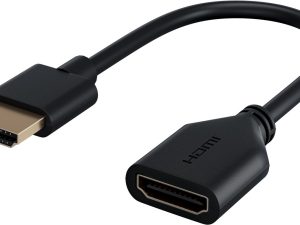 Cablu adaptor flexibil HDMI A tata - HDMI A mama 10cm 4K/60Hz 2160p 18Gbit/s Goobay 64824
