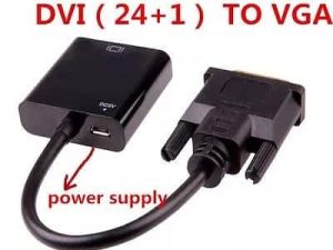 Cablu adaptor Full HD 1080p 60Hz ACTIV DVI-D 24+1 tata - mama VGA 0.2m +3.5 mm cablu +USB alimentare
