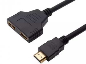 Cablu adaptor HDMI la 2x HDMI aurit spitter
