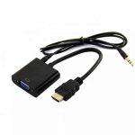 Cablu adaptor HDMI la VGA +3.5 mm JACK audio 20cm