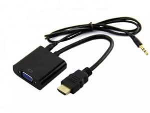 Cablu adaptor HDMI la VGA +3.5 mm JACK audio 20cm