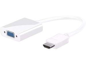 Cablu adaptor HDMI la VGA inclusiv audio alb Goobay