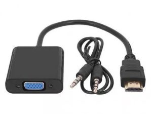 Cablu adaptor HDMI la VGA mama +Jack 3.5 mm Stereo audio Well